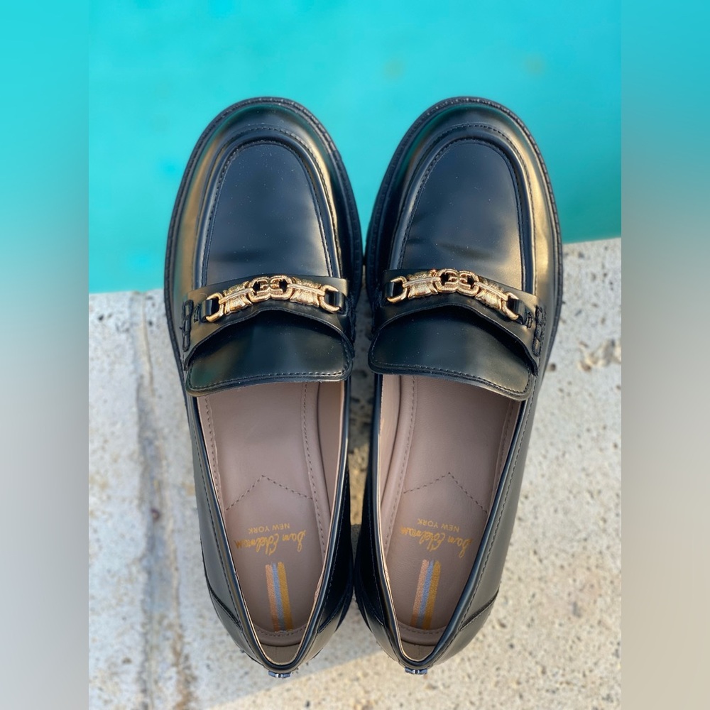 NEW Sam Edelman Women’s Size 8 Platform Leather Teagan Loafer Black